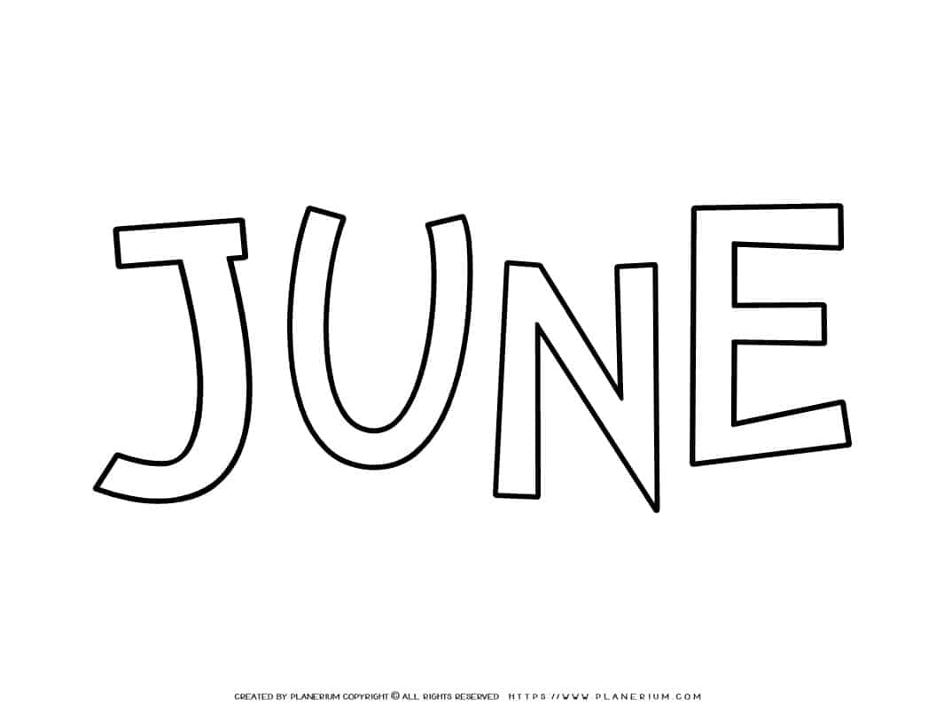 June coloring page