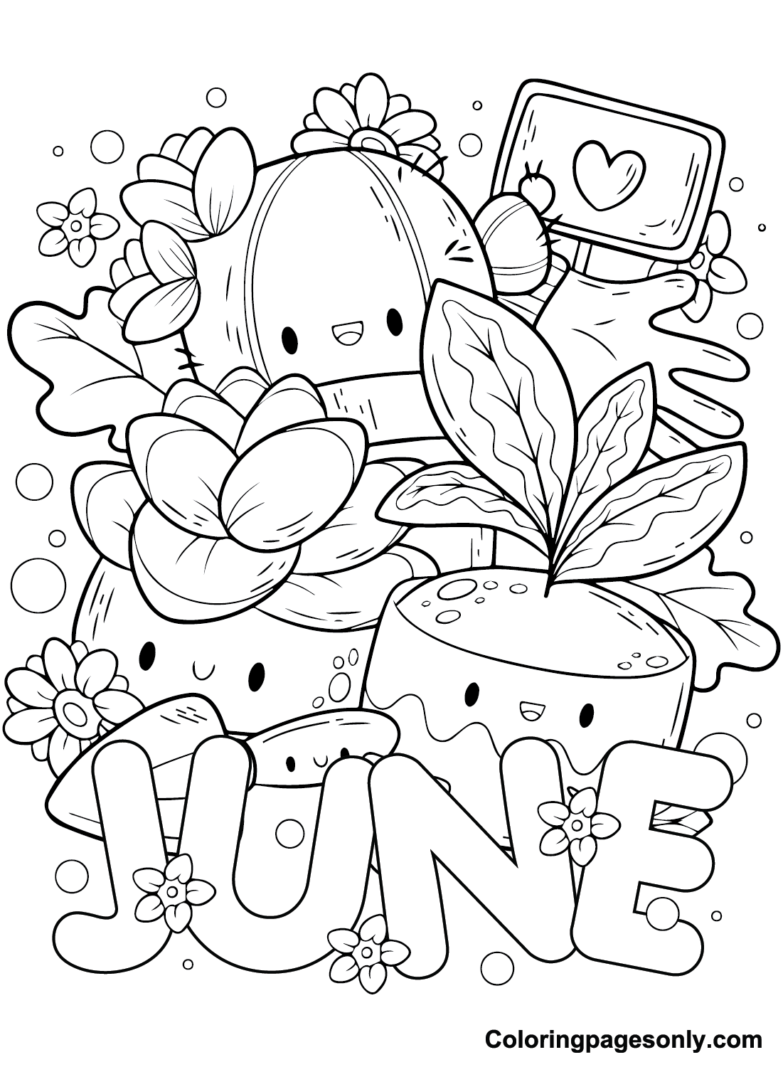 June coloring pages printable for free download