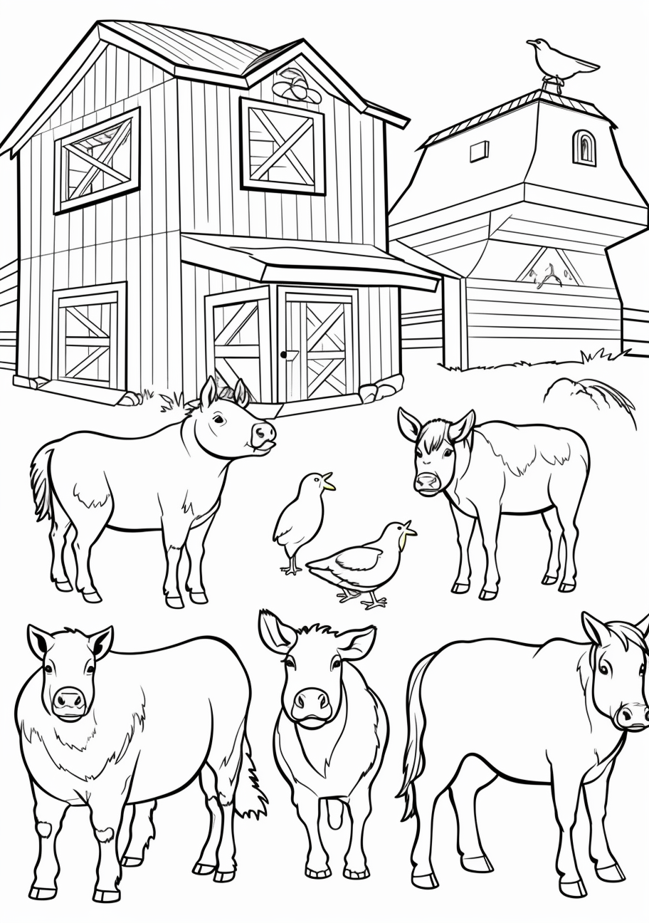 Animal coloring s kid friendly printable art coloring