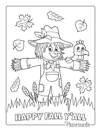 Free printable autumn fall coloring pages