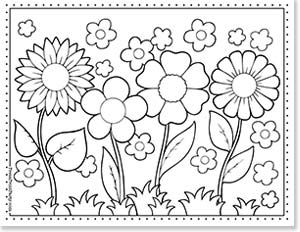 Coloring pages of flowers for kids and adults free printable