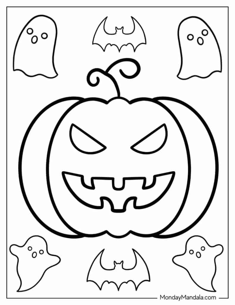 Halloween coloring pages free pdf printables