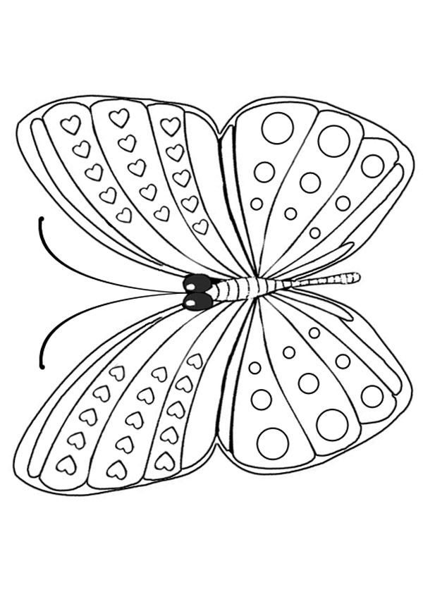 Free online printable kids colouring pages â basic butterfly colouring page butterfly coloring page colouring pages butterfly art