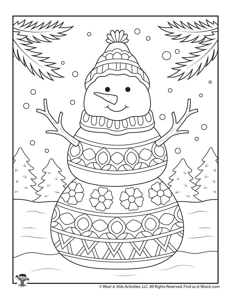 Snowman printable winter coloring pages woo jr kids activities childrens publishing coloring pages winter printable christmas coloring pages snowman coloring pages