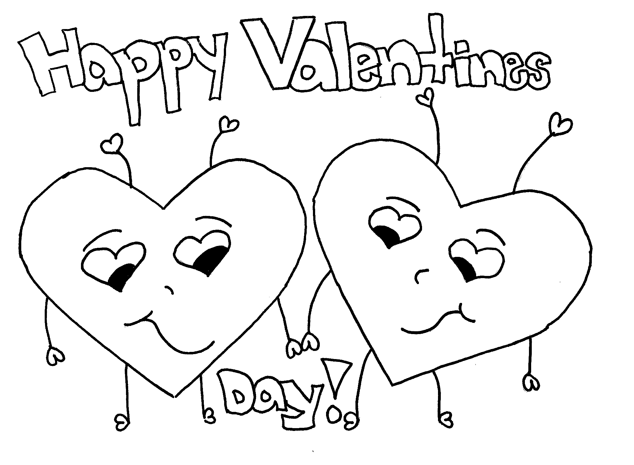 Free printable valentine coloring pages for kids