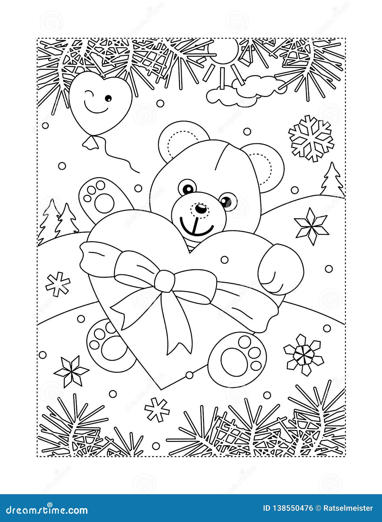 Valentines day coloring page stock vector