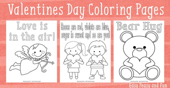 Sweet valentines day coloring pages