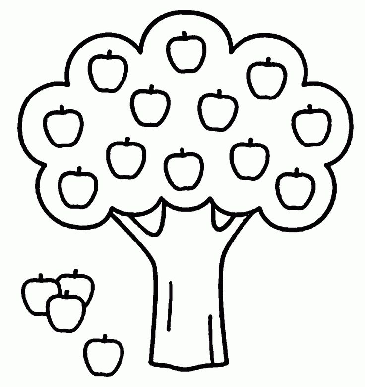 Printable coloring pages tree coloring page kindergarten coloring pages apple coloring pages