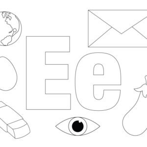 Letter e coloring pages printable for free download