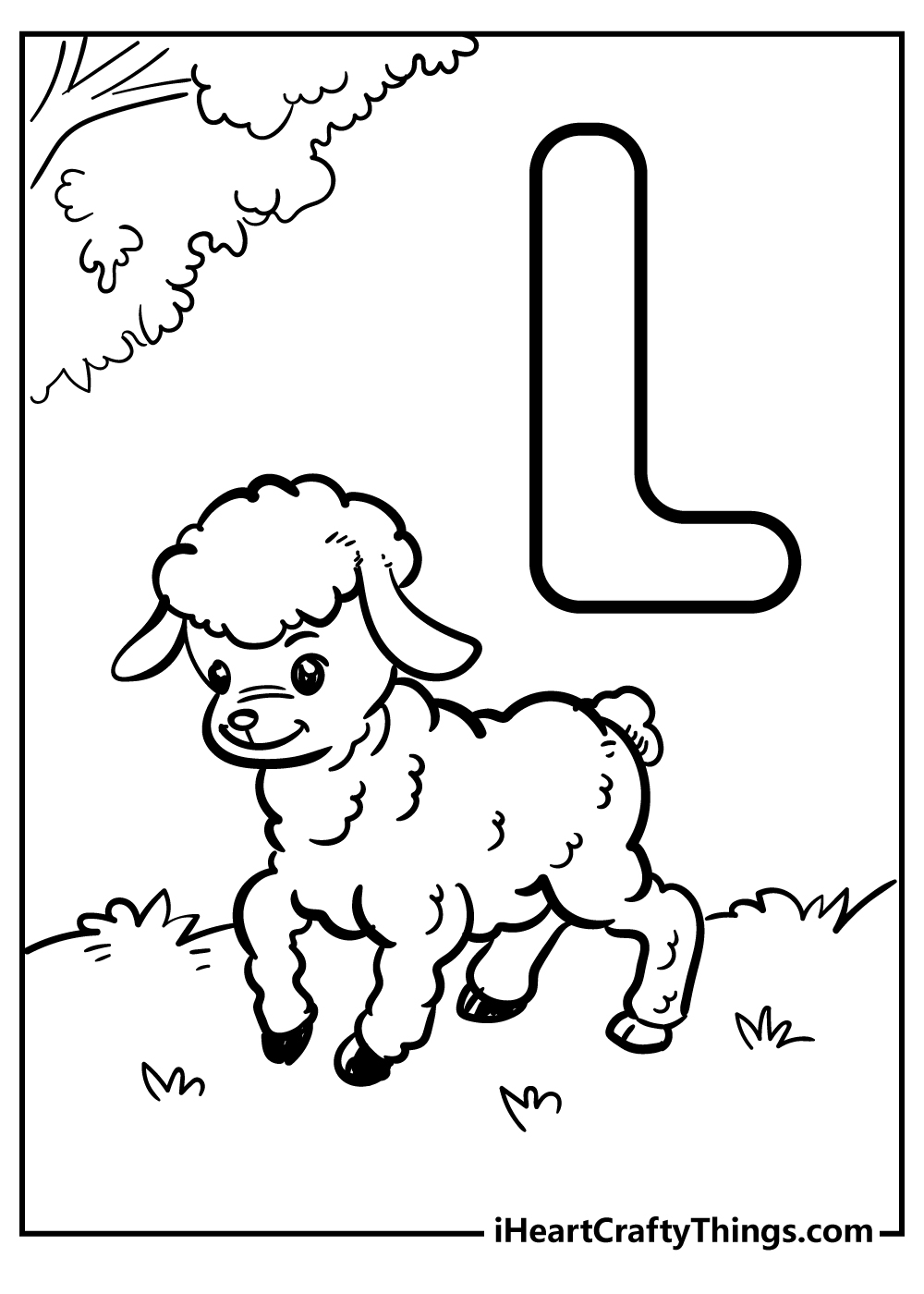 Letter l coloring pages free printables