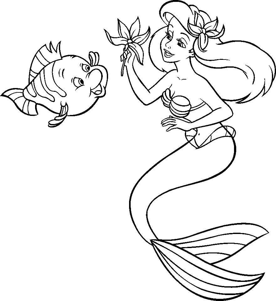 The little mermaid disney ariel with polochon
