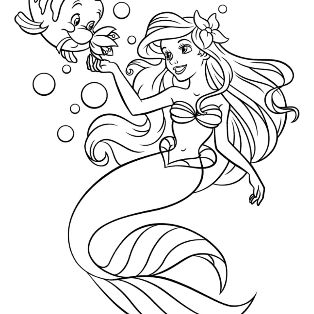 Mermaid coloring pages â