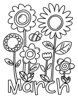 March coloring page marzo hoja para colorear by teaching tutifruti