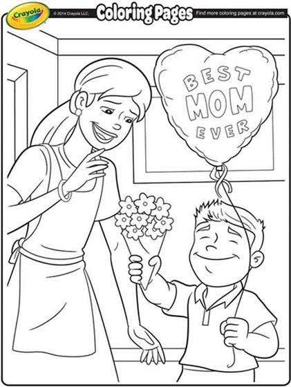 Mothers day coloring page