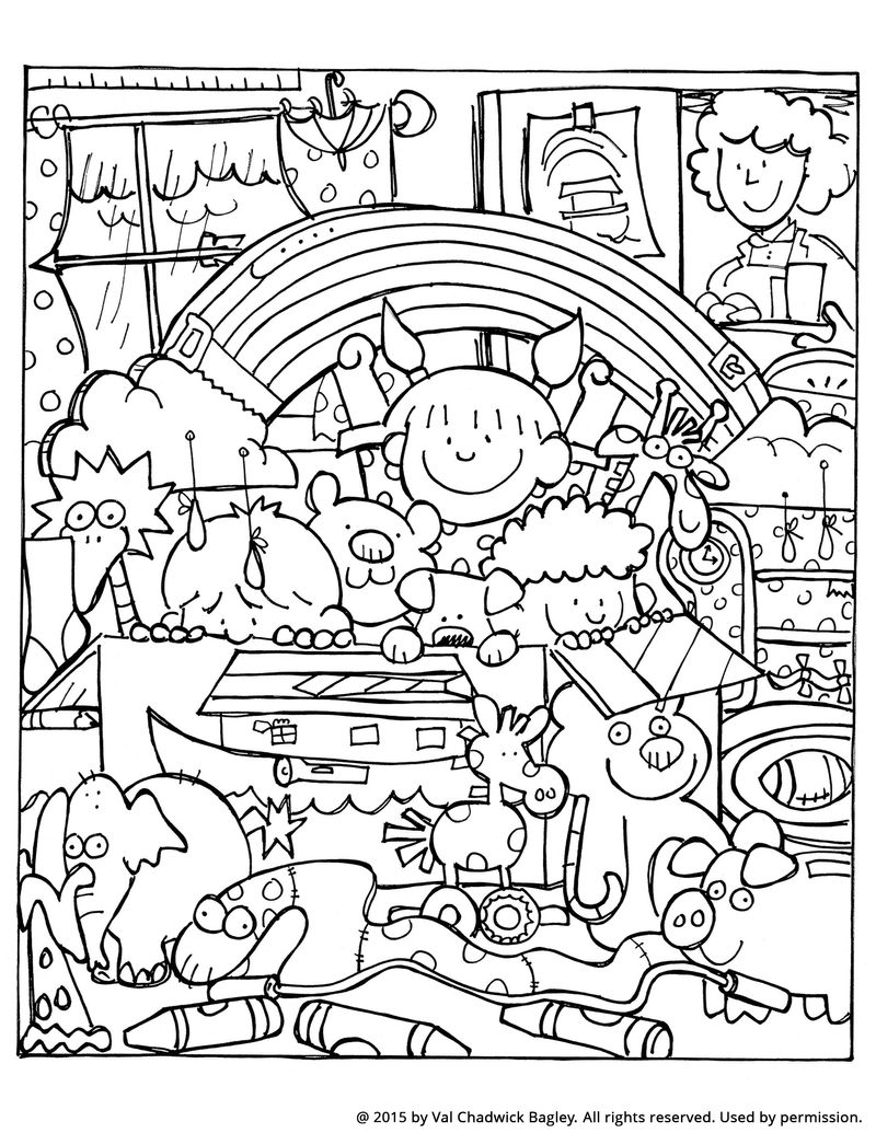 Noah and the ark coloring page