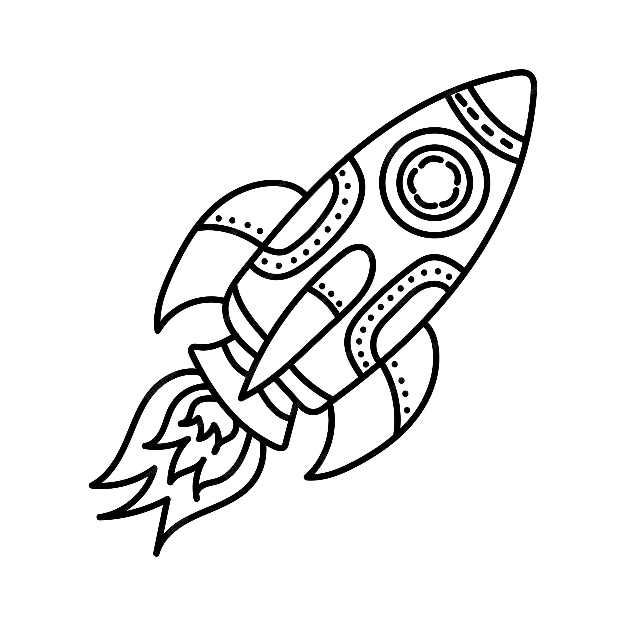 Premium vector color by number for preschool and school kids coloring page or book with cartoon rocket space day