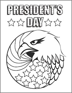 Presidents day coloring page