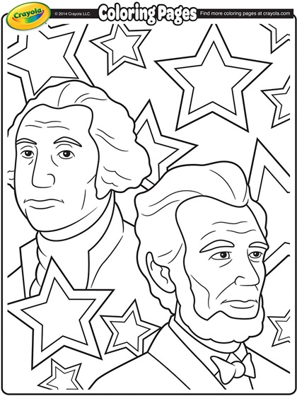 George washington and abraham lincoln coloring page