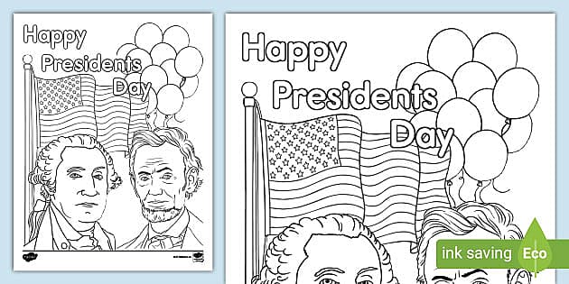 Free presidents day coloring sheet learning resources