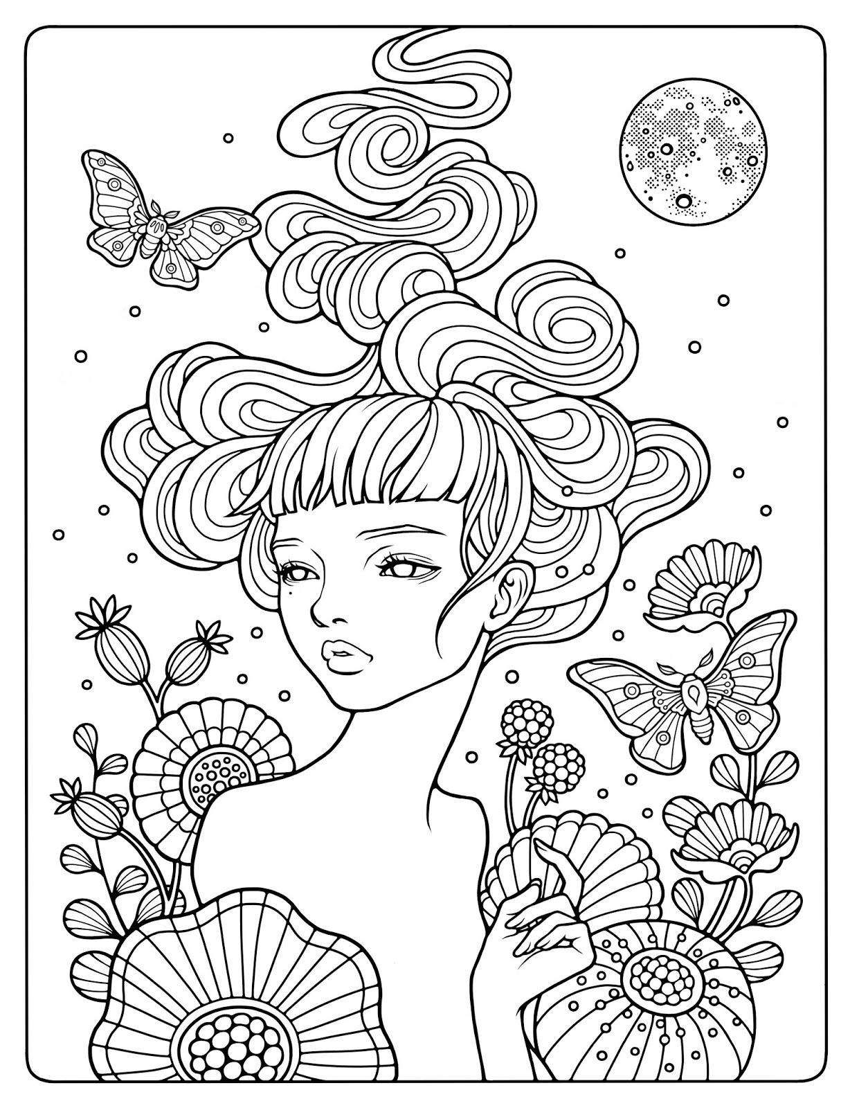 Releases audrey kawasaki coloring pages arrested motion