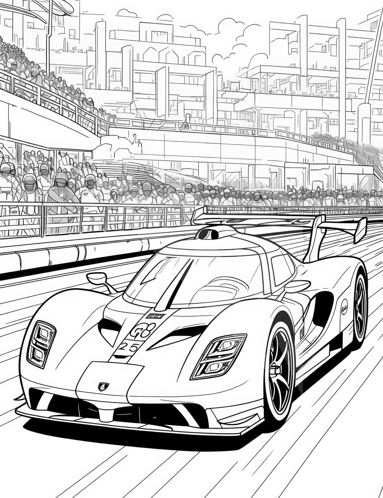 Car coloring pages for adults and kids