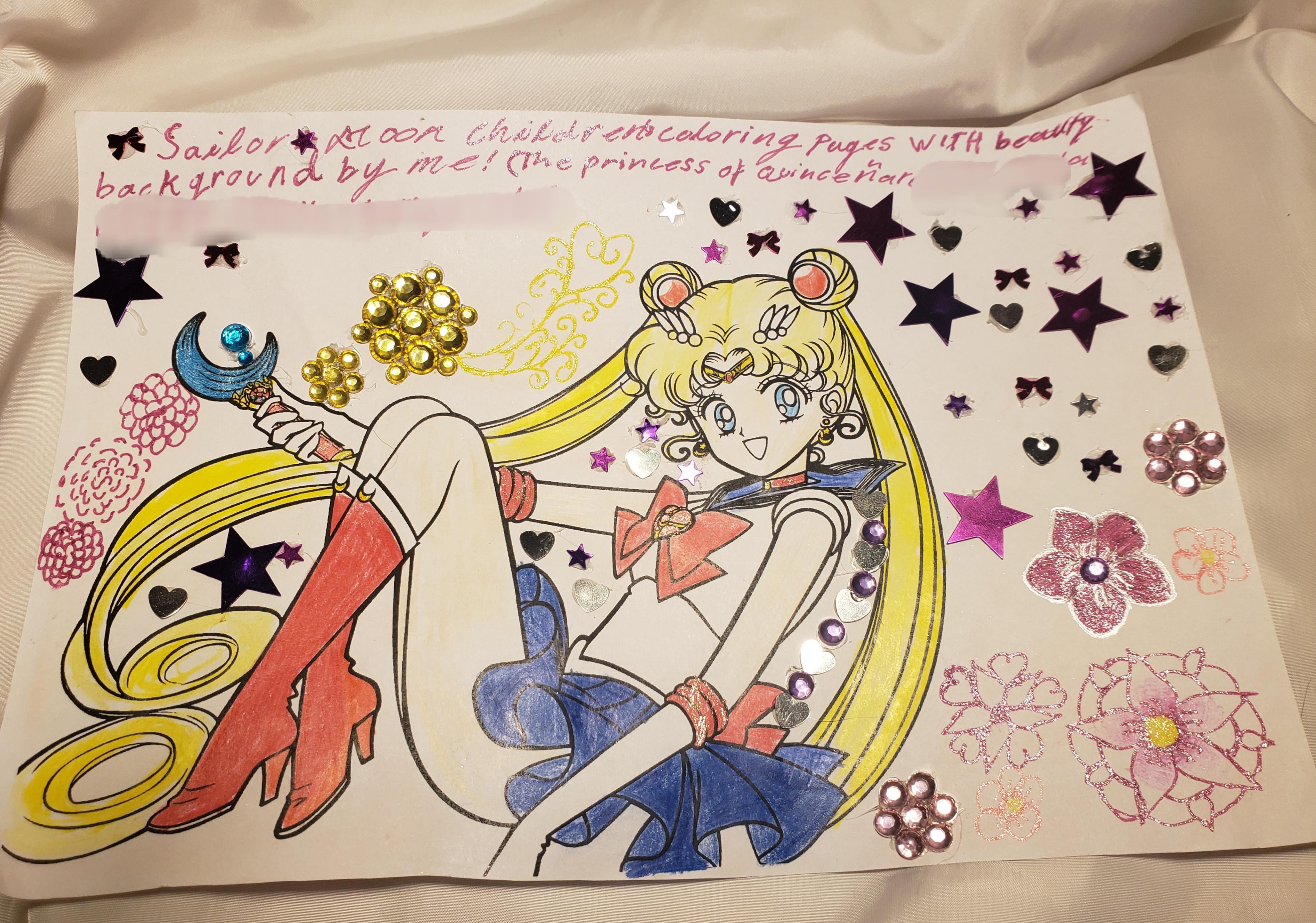 Sailor moon coloring pages with beauty background art by me the princess of quinceaãera nov to dec rsailormoon