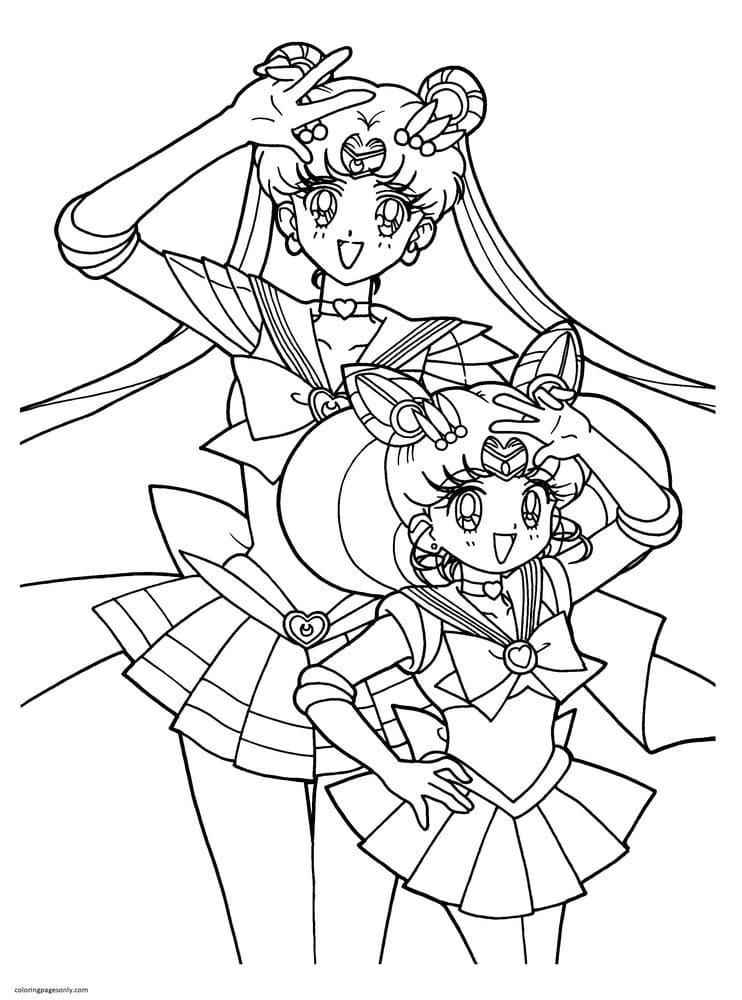 Sailor moon coloring pages printable for free download