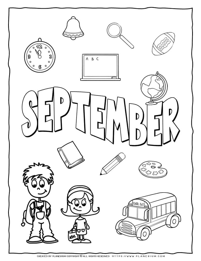 September coloring page