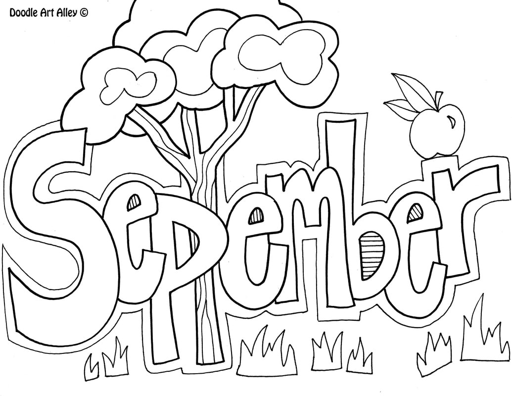 September coloring pages