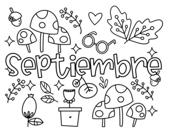 September coloring page septiembre hoja para colorear by teaching tutifruti