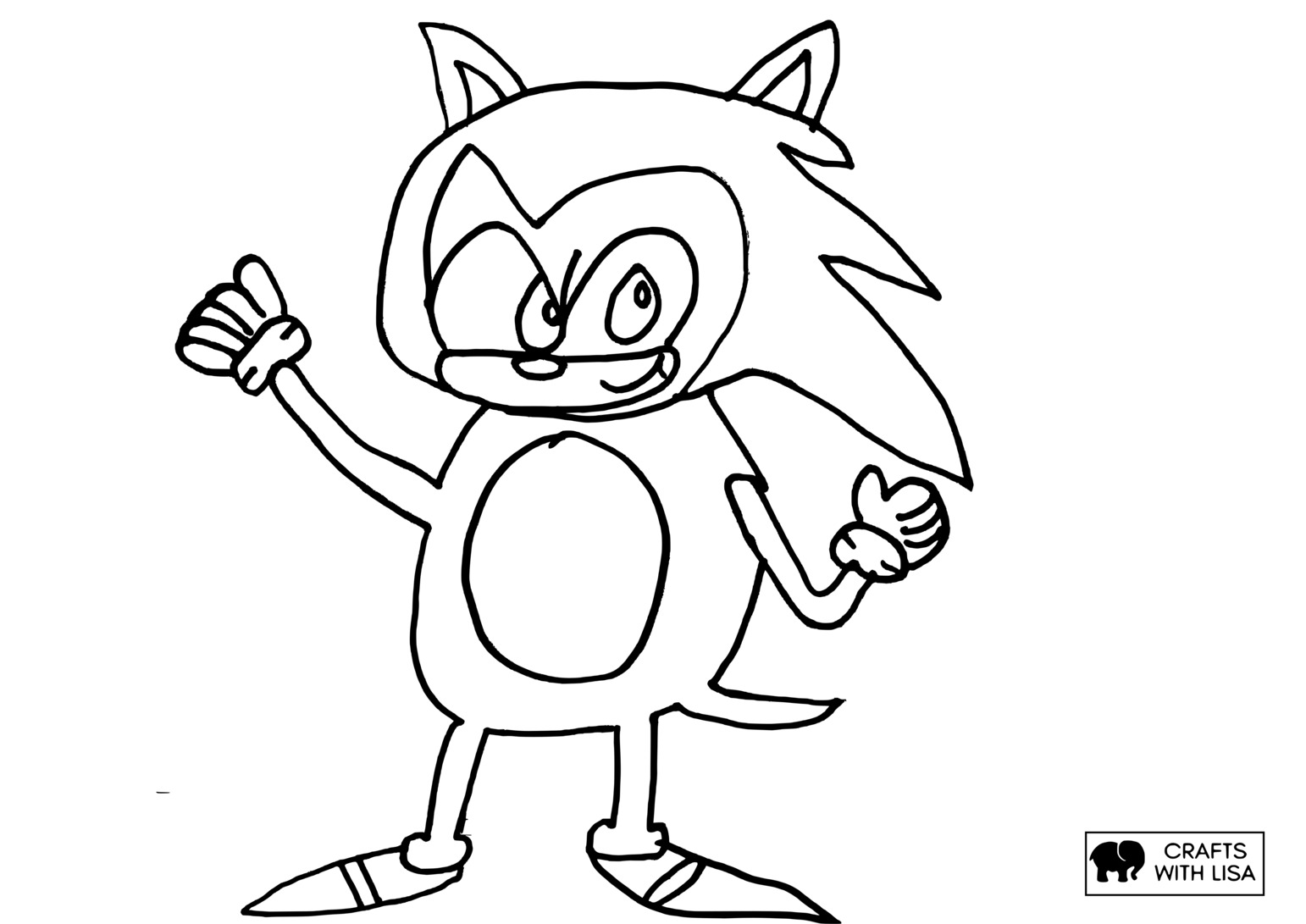 Sonic the hedgehog coloring page