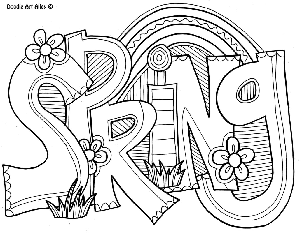 Spring coloring pages