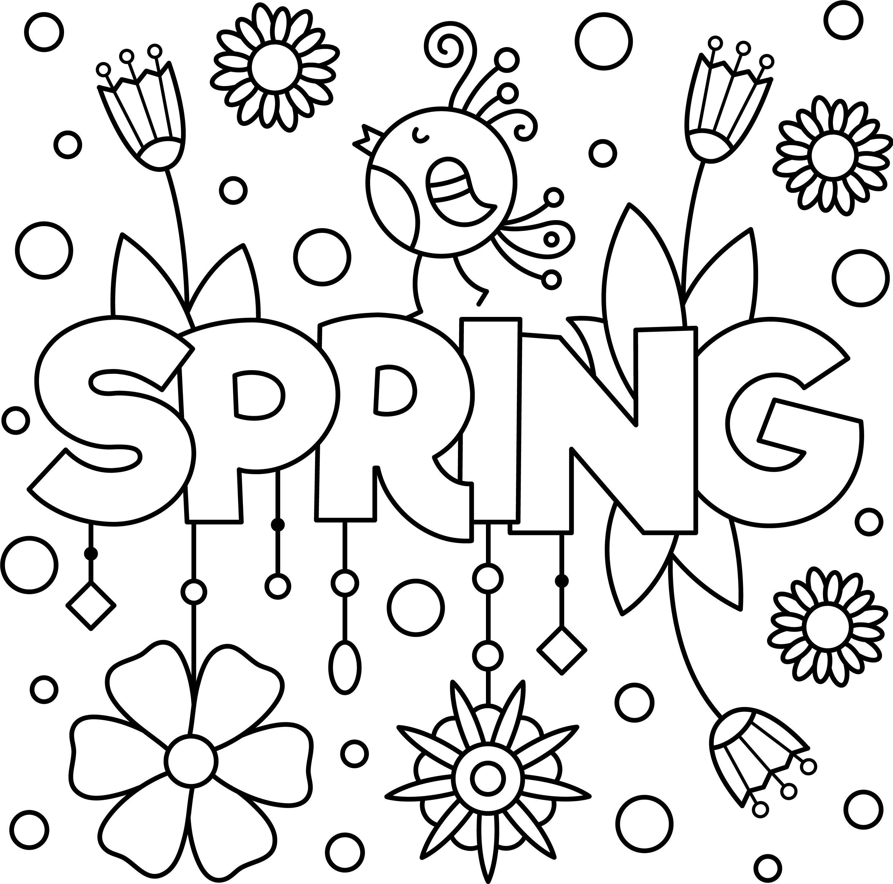 Fun spring colouring page printable â thrifty mommas tips pãginas para colorear preescolar pãginas para colorear para imprimir gratis pãginas para colorear para imprimir