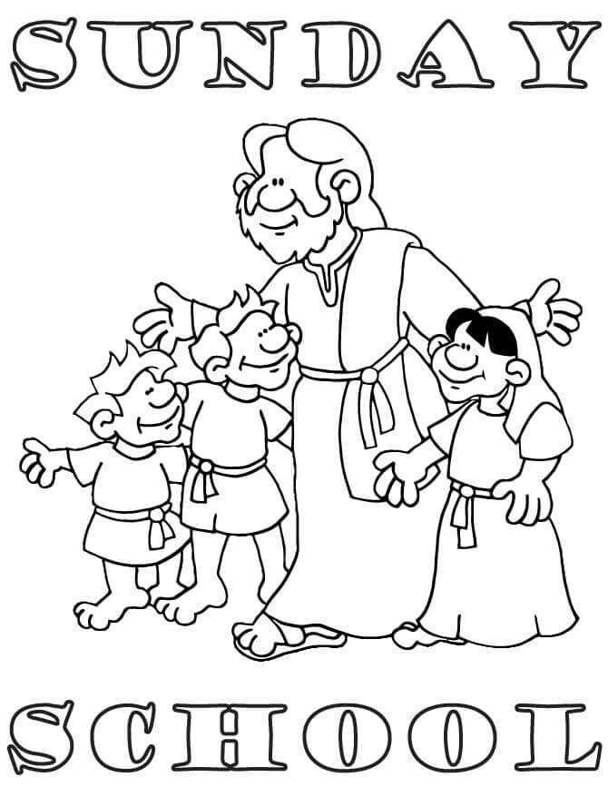 Printable sunday school coloring pages pdf