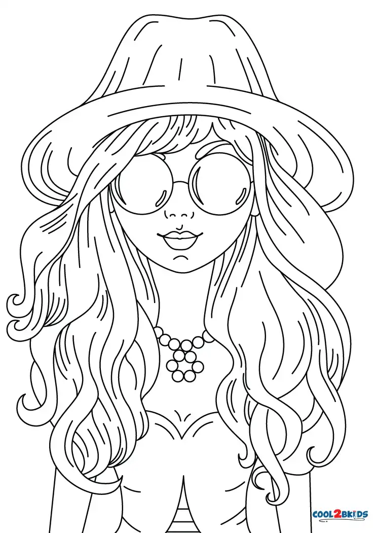 Free printable coloring pages for teen girls