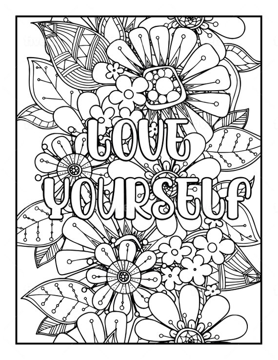 Fun positive adult and teen coloring pages