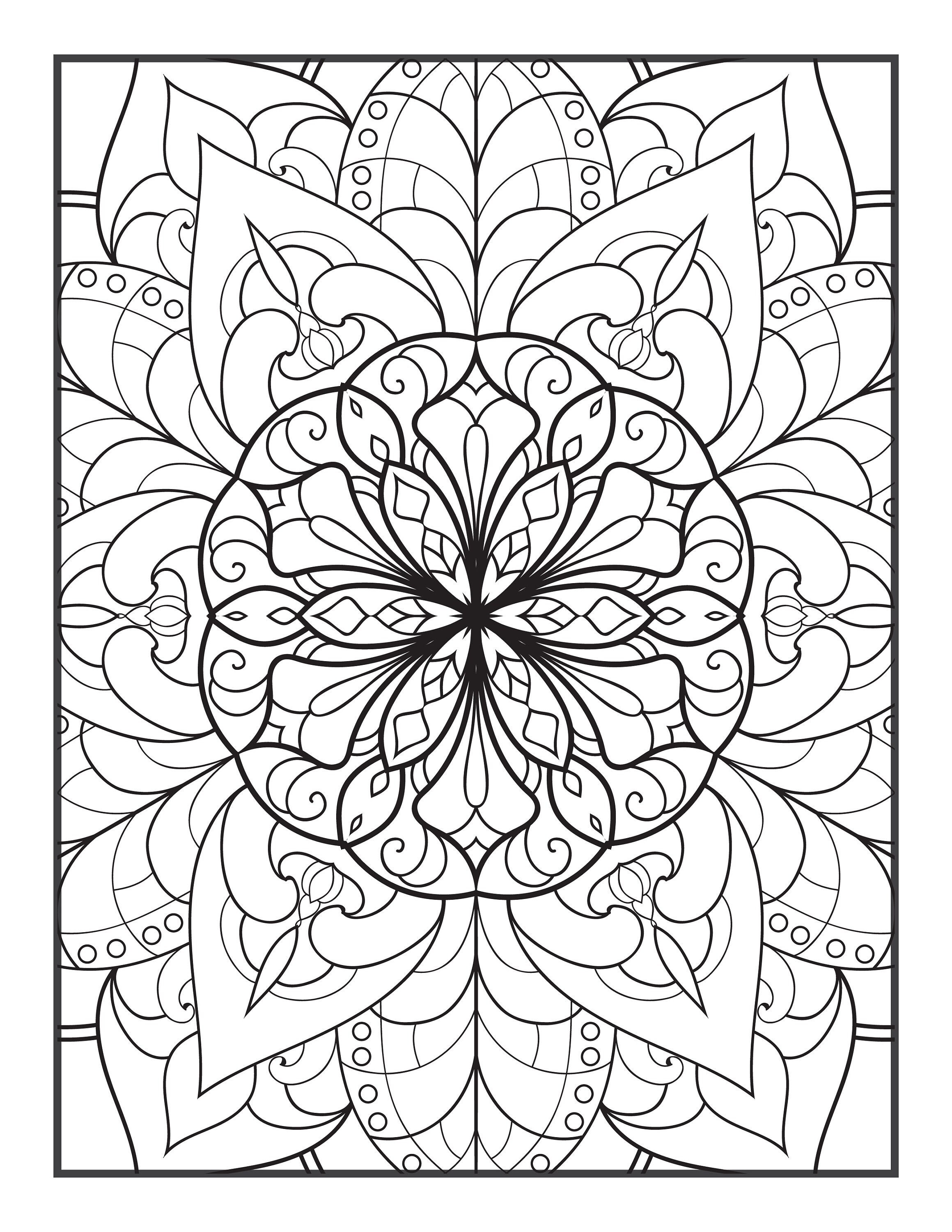 Printable coloring pages for teens and adults digital download