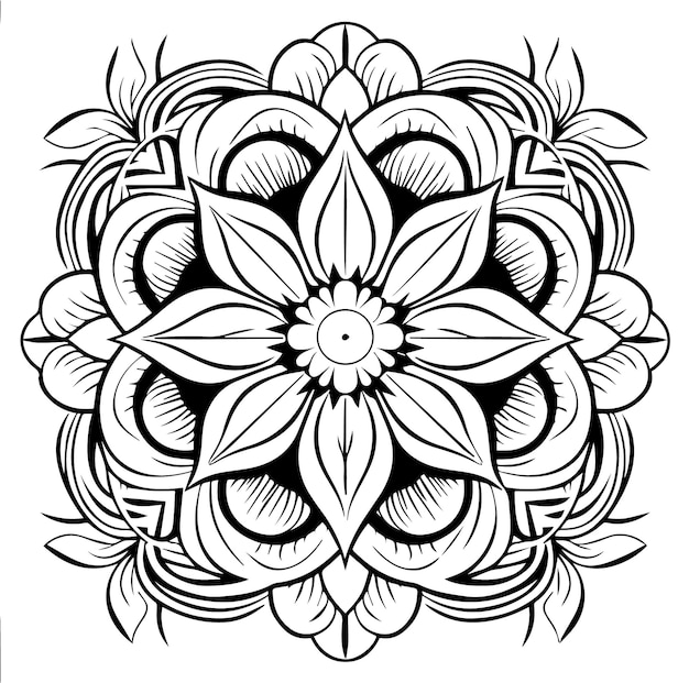 Premium vector mandala coloring pages for teens