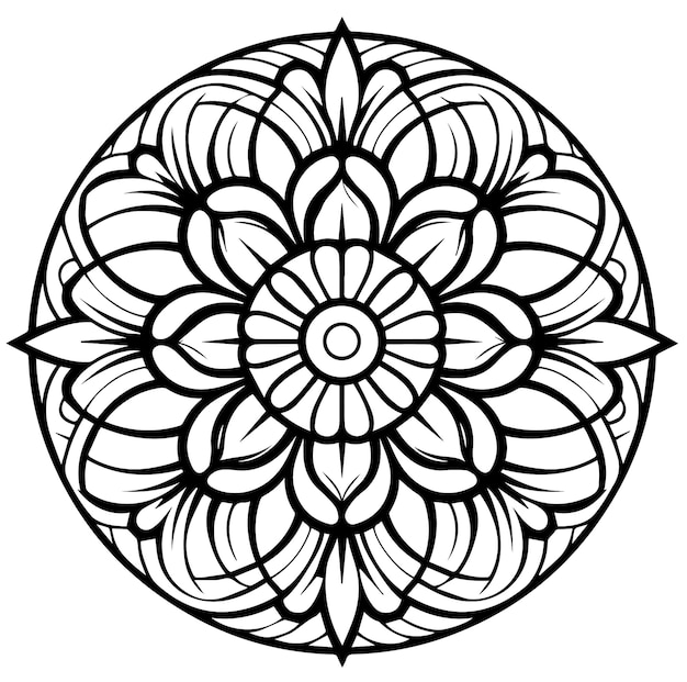 Premium vector mandala coloring pages for teens