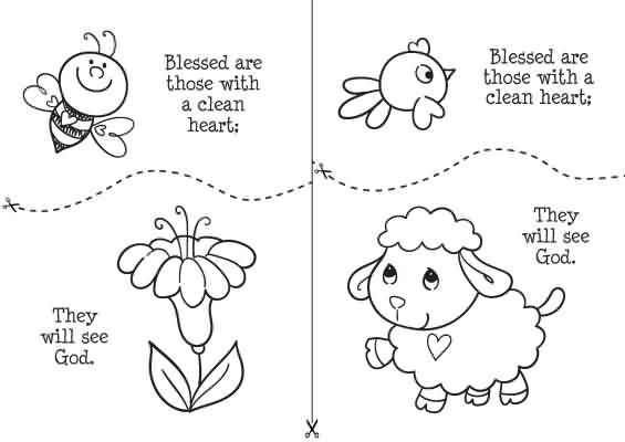 Beatitudes coloring puzzle match â