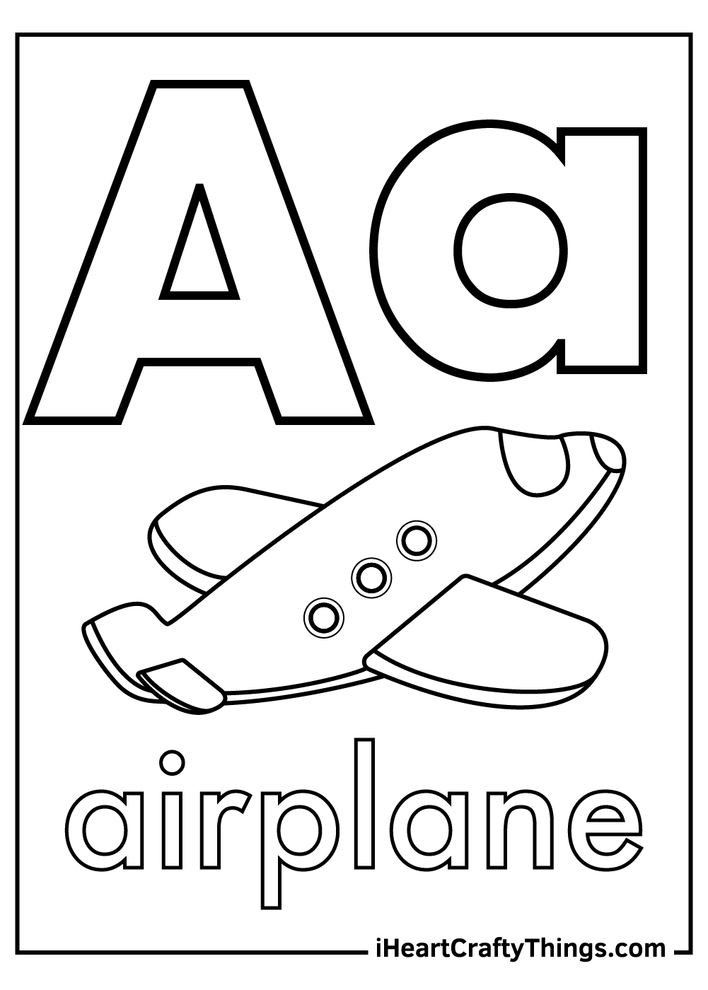 Letter a coloring pages free printables