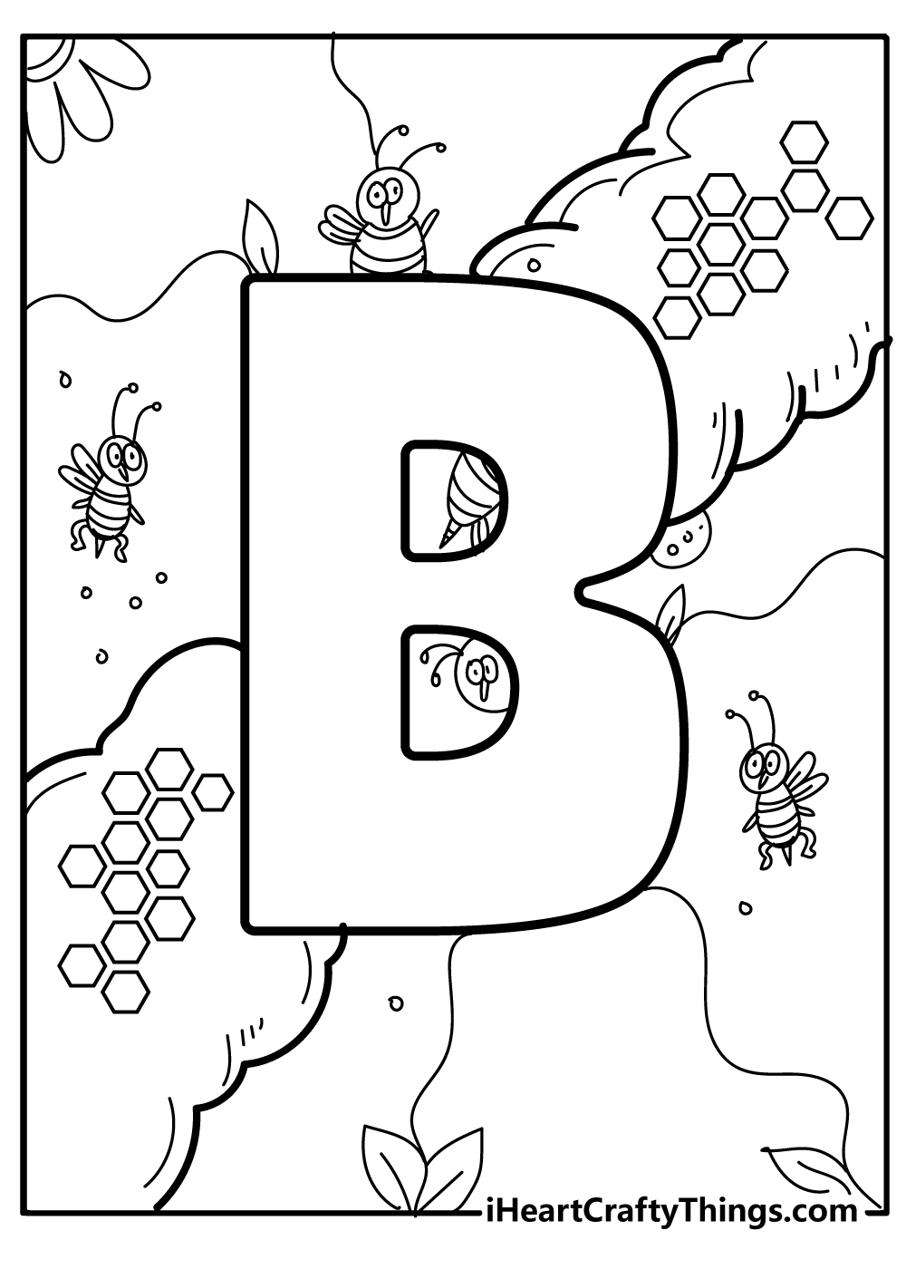 Letter b coloring pages free printables