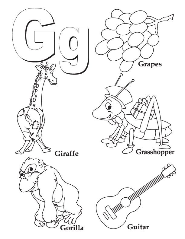 Printable letters g coloring pages for kids alphabet coloring pages preschool letters alphabet coloring