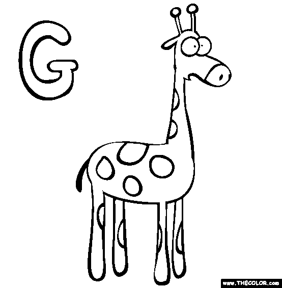 G coloring page free g online coloring