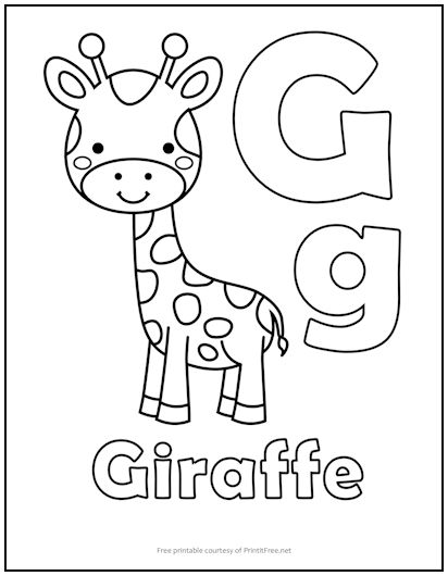 Alphabet letter âgâ coloring page print it free