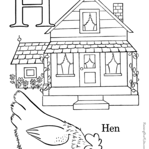 Letter h coloring pages printable for free download