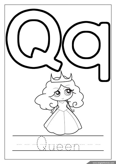 Letter q coloring queen coloring abc coloring page alphabet coloring pages letter a coloring pages alphabet coloring