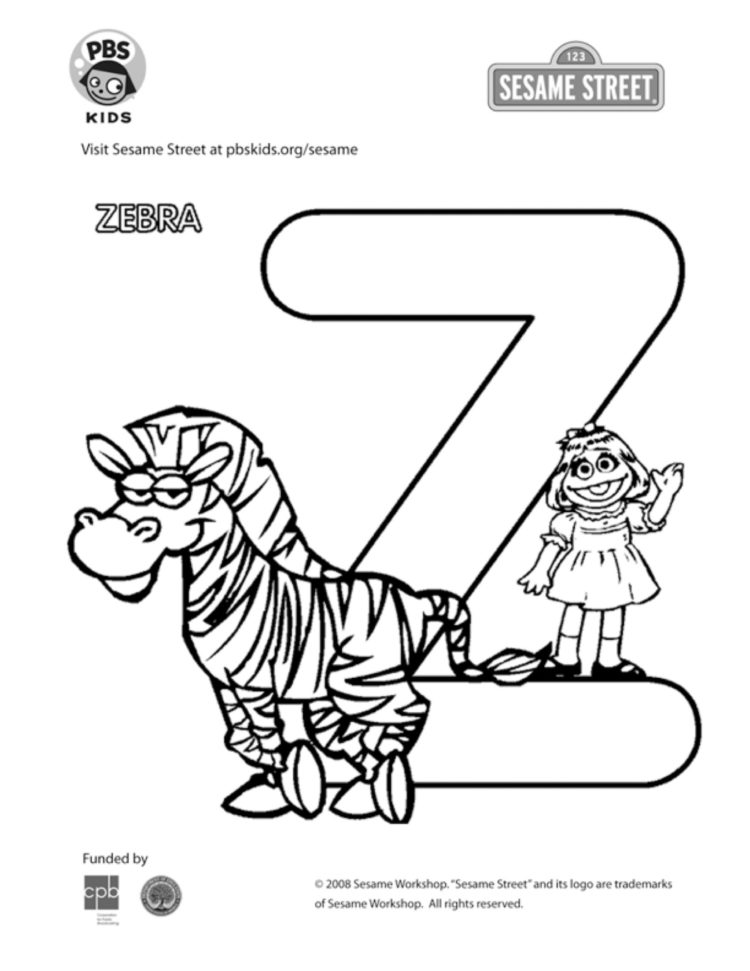 The letter z coloring page kids coloringâ kids for parents