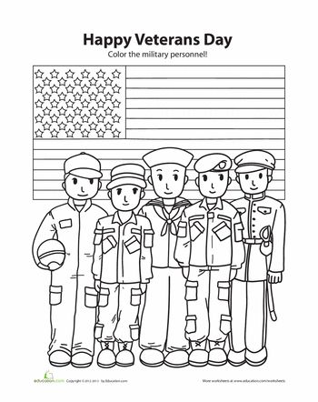 Happy veterans day worksheet education veterans day coloring page veterans day activities free veterans day