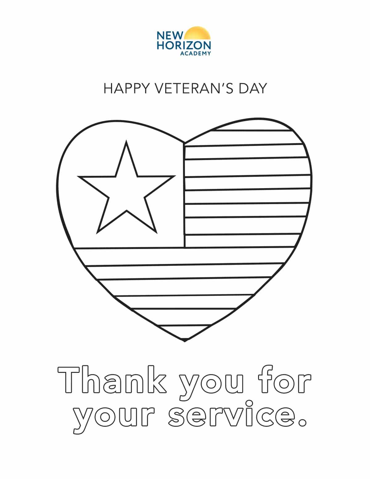 Veterans day coloring sheet